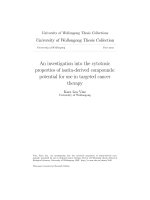 Tài sản của hợp chất Isatin Tiềm năng để sử dụng trong ung thư
