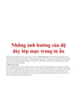 Tài liệu Những ảnh hưởng của độ dày lớp mực trong in ấn doc