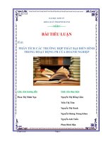 PHÂN TÍCH các TRƯỜNG hợp THẤT bại điển HÌNH TRONG HOẠT ĐỘNG PR của DOANH NGHIỆP