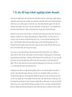 Tài liệu 7 lý do để bạn khởi nghiệp kinh doanh docx