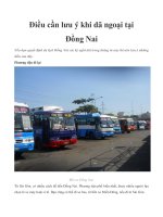 Tài liệu Điều cần lưu ý khi dã ngoại tại Đồng Nai potx