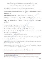 Tài liệu CHUYÊN ĐỀ IV. CHỈNH HỢP, TỔ HỢP, NHỊ THỨC NEWTON pdf