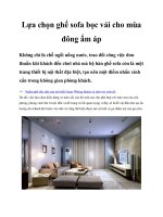 Tài liệu Lựa chọn ghế sofa bọc vải cho mùa đông ấm áp potx