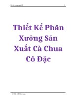 thiết kế phân xưởng sản xuất cà chua cô đặc