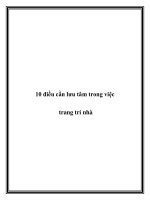 Tài liệu 10 điều cần lưu tâm trong việc trang trí nhà pot