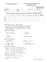Tài liệu ĐỀ THI KẾT THÚC HOC PHẦN K36 MÔN GIẢI TÍCH pptx