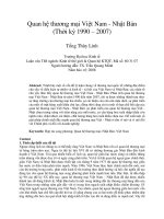 Quan hệ thương mại việt nam   nhật bản (thời kỳ 1990 – 2007)