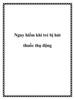 Tài liệu Nguy hiểm khi trẻ bị hút thuốc thụ động pptx