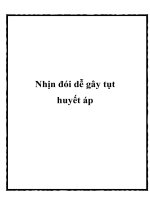 Tài liệu Nhịn đói dễ gây tụt huyết áp potx