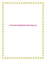 Tài liệu 5 câu nói tưởng khen hóa hại con. potx