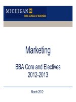 Tài liệu Marketing BBA Core and Electives 2012-2013 ppt