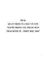 Tài liệu Đề tài QUAN NIỆM CỦA MÁC VỀ CON NGƯỜI TRONG TÁC PHẨM “BẢN THẢO KINH TẾ - TRIẾT HỌC 1844” pdf