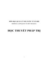 Tài liệu Tiểu luận TÌM HIỂU VỀ HỌC THUYẾT PHÁP TRỊ pdf