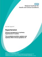 Tài liệu Hypertension - Clinical management of primary hypertension in adults pdf