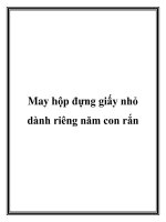 Tài liệu May hộp đựng giấy nhỏ dành riêng năm con rắn docx