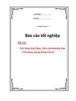 xây dựng ứng dụng video streamming dựa trên mạng ngang hàng chord