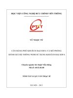 Cân bằng phổ khuếch đại EDFA và mô phỏng đánh giá hệ thống WDM sử dụng khuếch đại EDFA