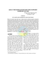 Tài liệu QUẢN LÝ DINH DƯỠNG CHO NGÔ THEO VÙNG CHUYÊN BIỆT TẠI MIỀN BẮC VIỆT NAM doc
