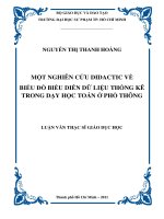 một nghiên cứu didactic về biểu đồ biểu diễn dữ liệu thống kê trong dạy học toán ở phổ thông