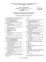Tài liệu FINAL EXAMINATION FUNDAMENTALS OF LINUX - 1 docx
