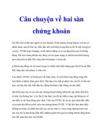 Tài liệu Câu chuyện về hai sàn chứng khoán pptx