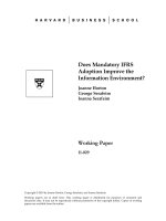 Tài liệu Does Mandatory IFRS Adoption Improve the Information Environment? docx