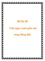 Tài liệu Hồ Ba Bể Viên ngọc xanh giữa núi rừng Đông Bắc potx