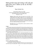 Đánh giá hiện trạng môi trường và đề xuất giải pháp kiểm soát ô nhiễm tại bãi rác đá mài – thái nguyên