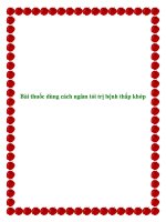 Tài liệu Bài thuốc dùng cách ngâm tỏi trị bệnh thấp khớp docx