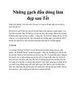 Tài liệu Những gạch đầu dòng làm đẹp sau Tết ppt