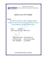 Giải pháp nhằm phát triển & hoàn thiện nghiệp vụ bảo lãnh thanh toán tại Techcombank - chi nhánh Tân Thuận