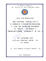 khảo sát khả năng kết hợp nấm phân hủy tannin và cellulose với chế phẩm enzyme enchoice để tăng cường sinh học trong quá trình ủ compost từ mụn dừa