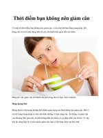 Tài liệu Thời điểm bạn không nên giảm cân doc