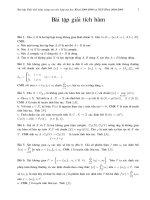 BÀI TẬP GIẢI TÍCH HÀM NÂNG CAO