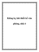 Tài liệu Kiêng kỵ khi thiết kế văn phòng, nhà ở docx