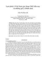 Lạm phát ở việt nam giai đoạn 2003 đến nay và những gợi ý chính sách