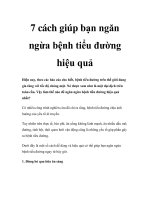 Tài liệu 7 cách giúp bạn ngăn ngừa bệnh tiểu đường hiệu quả pdf