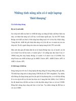 Tài liệu Những tính năng nên có ở một laptop ''''thời thượng'''' docx