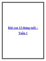 Tài liệu Khi con 12 tháng tuổi – Tuần 1 ppt