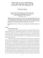 Phát triển du lịch ở hải phòng trong bối cảnh hội nhập quốc tế