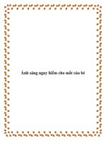 Tài liệu Ánh sáng nguy hiểm cho mắt của bé pot