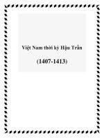 Tài liệu Việt Nam thời kỳ Hậu Trần doc
