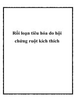 Tài liệu Rối loạn tiêu hóa do hội chứng ruột kích thích doc