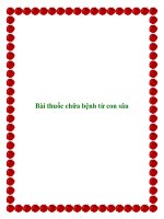 Tài liệu Bài thuốc chữa bệnh từ con sâu doc