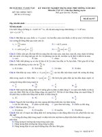 Tài liệu Đề thi - Đáp án môn Vật lí - Tốt nghiệp THPT Giáo dục thường xuyên ( 2013 ) Mã đề 937 pptx