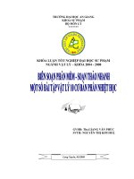biên soạn phần mềm - soạn thảo nhanh một số bài tập vật lý 10 cơ bản phần nhiệt học