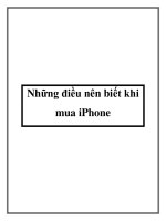 Tài liệu Những điều nên biết khi mua iPhone doc