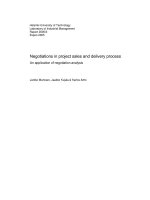 Tài liệu Negotiations in project sales and delivery process: An application of negotiation analysis pdf