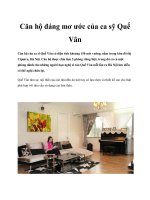 Tài liệu Căn hộ đáng mơ ước của ca sỹ Quế Vân doc