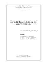 Tài liệu Mô tả hệ thống website tin tức ppt